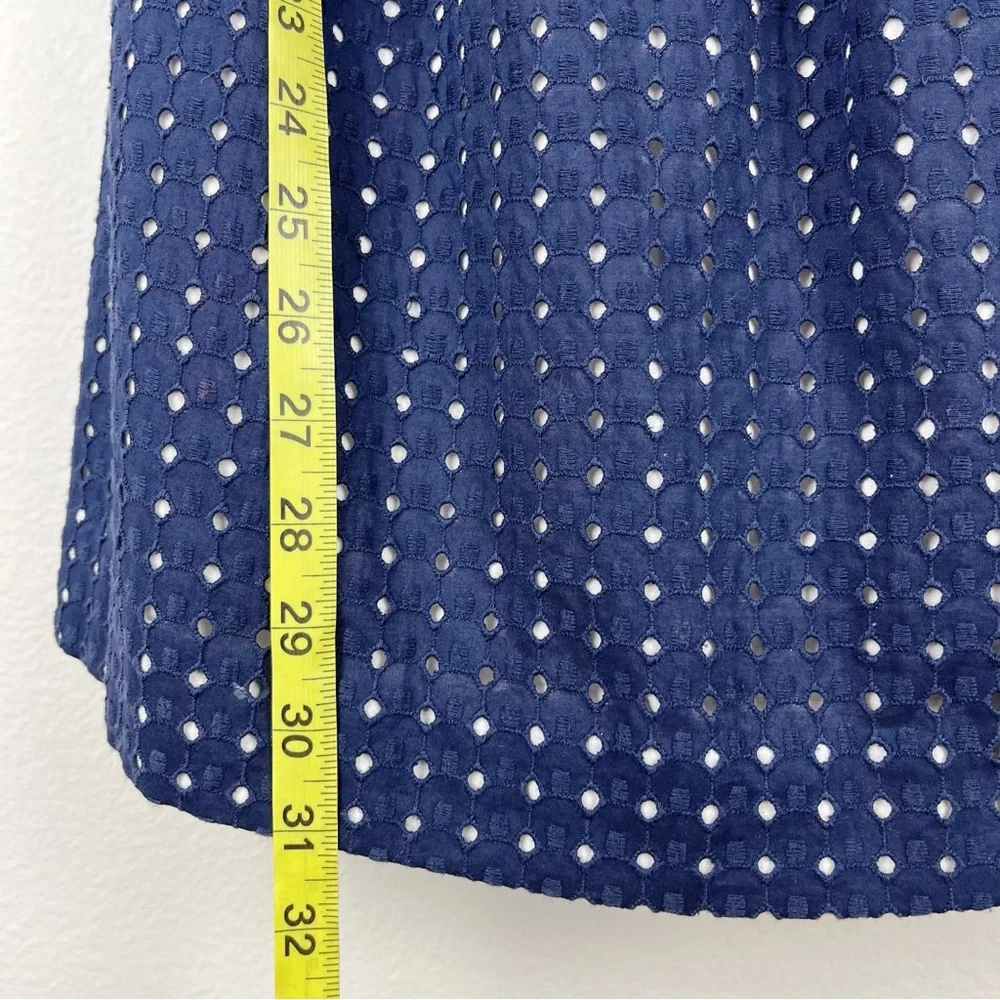 Lilly Pulitzer Navy Blue Polka Dot Bowen Lace Dress 100% Cotton Size 2 - Picture 12 of 13